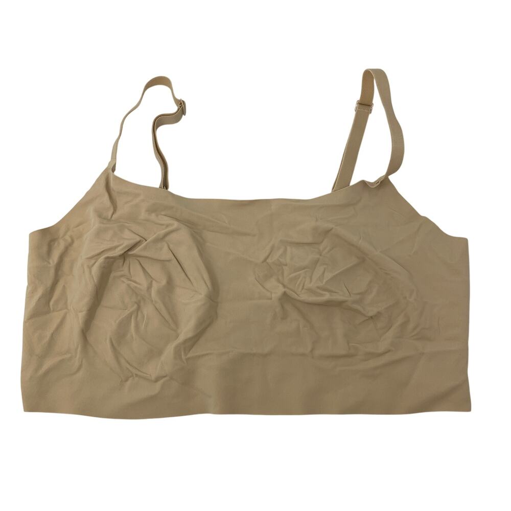 True & Co Wireless Bralette Womens Size XL Beige Tan Unlined